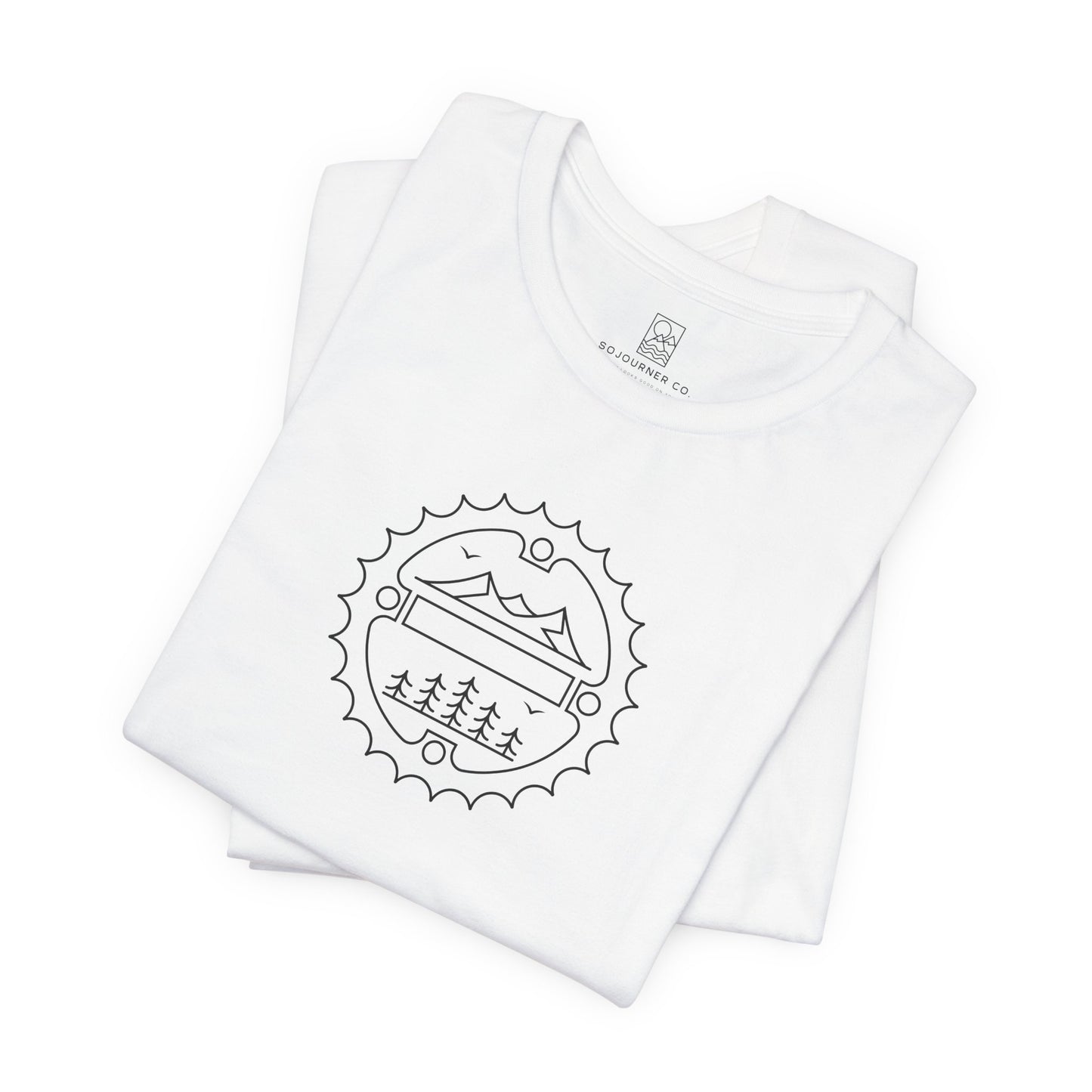 Trail Gear Tee – Minimalist Mountain Bike Emblem