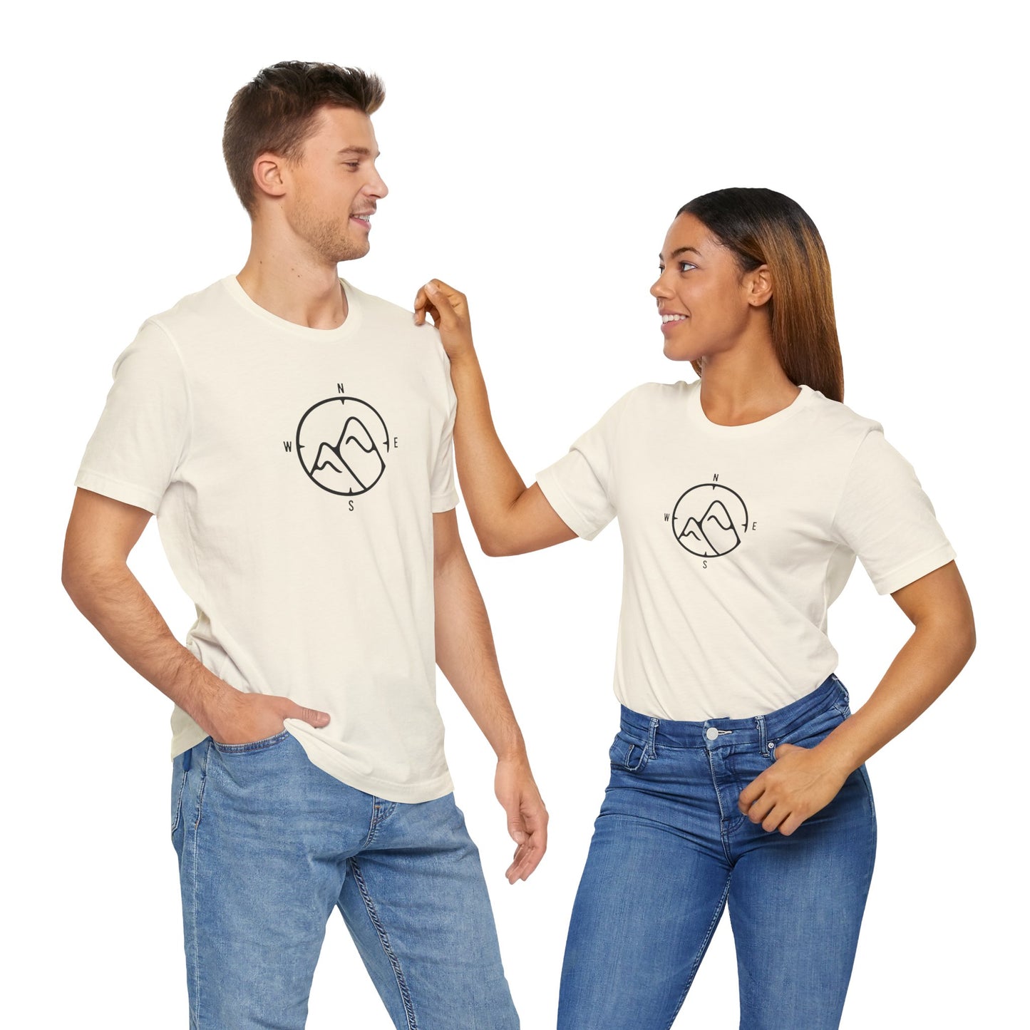 Mountain Compass Tee – Minimalist Nature Navigation