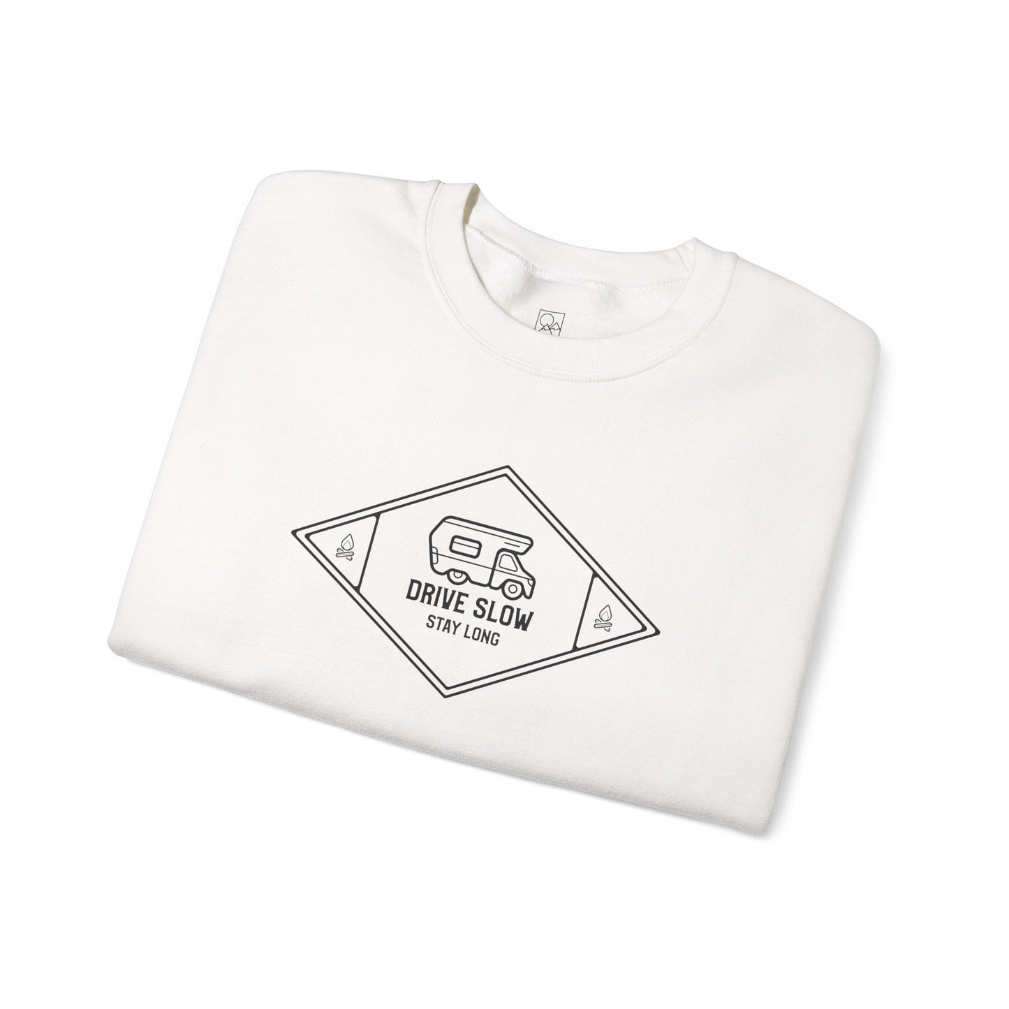 Drive Slow, Stay Long – Minimal Camper Sweatshirt