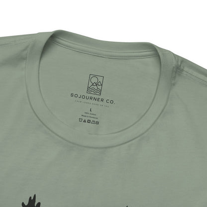 Winding Pines Tee – Bold Minimalist Forest Design