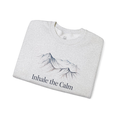 Inhale the Calm – Mountain Sketch Comfort Sweatshirt