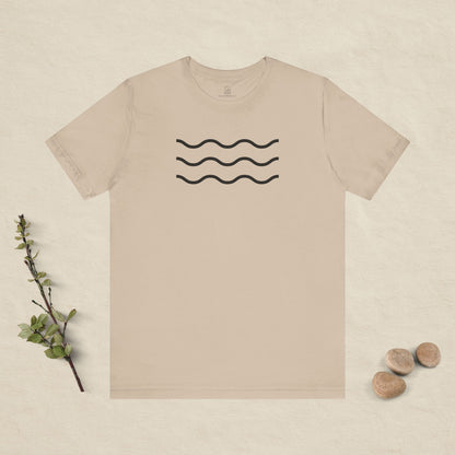 Minimalist Wavy Lines Tee – Unisex T-Shirt