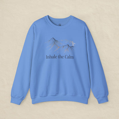 Inhale the Calm – Mountain Sketch Comfort Sweatshirt