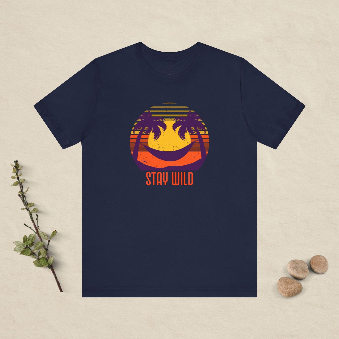 Stay Wild – Retro Sunset Hammock Tee