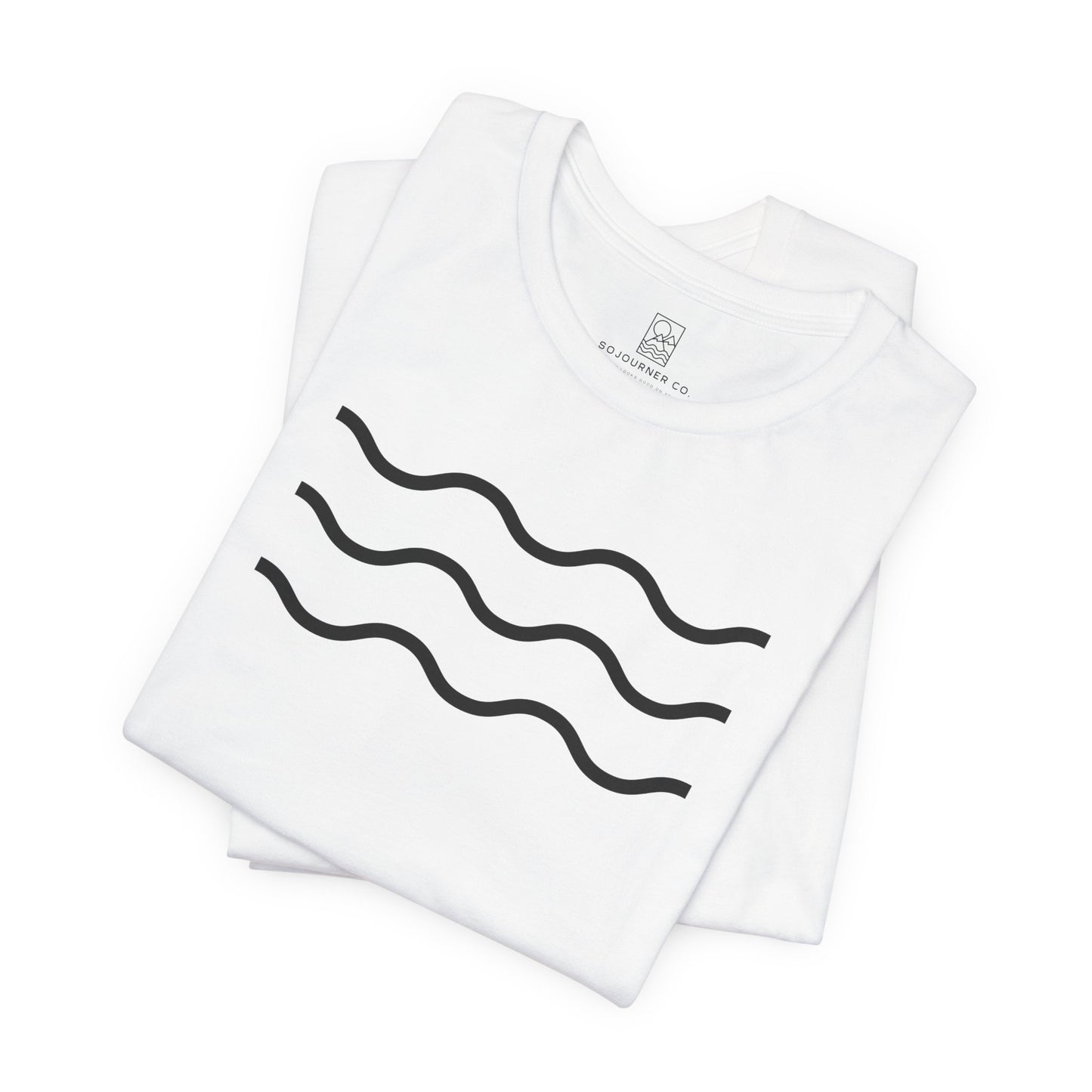Minimalist Wavy Lines Tee – Unisex T-Shirt
