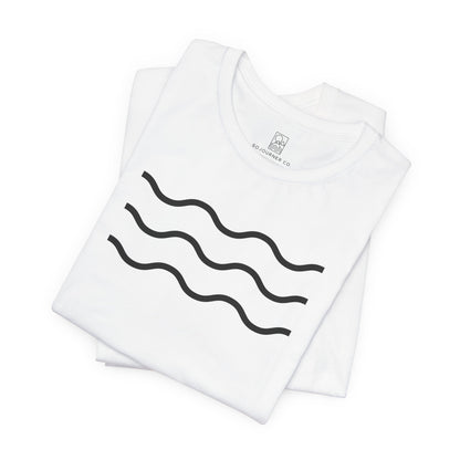 Minimalist Wavy Lines Tee – Unisex T-Shirt
