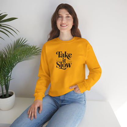 Take It Slow – Minimalist Cozy Sweatshirt