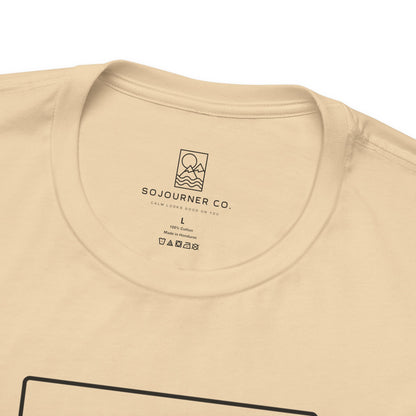 Pine Reflection Tee – Minimalist Forest Line Art