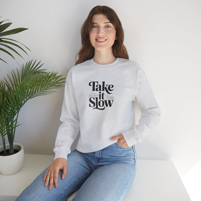 Take It Slow – Minimalist Cozy Sweatshirt