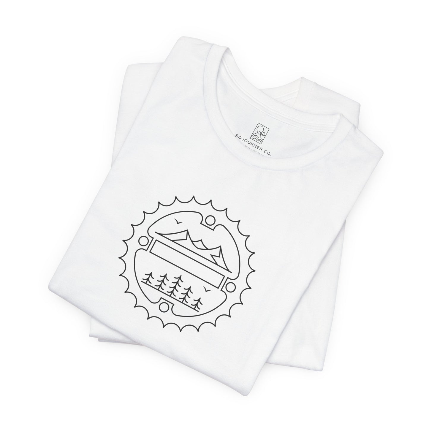 Trail Gear Tee – Minimalist Mountain Bike Emblem