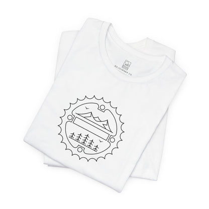 Trail Gear Tee – Minimalist Mountain Bike Emblem