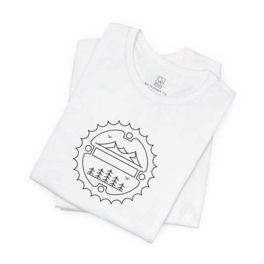 Trail Gear Tee – Minimalist Mountain Bike Emblem