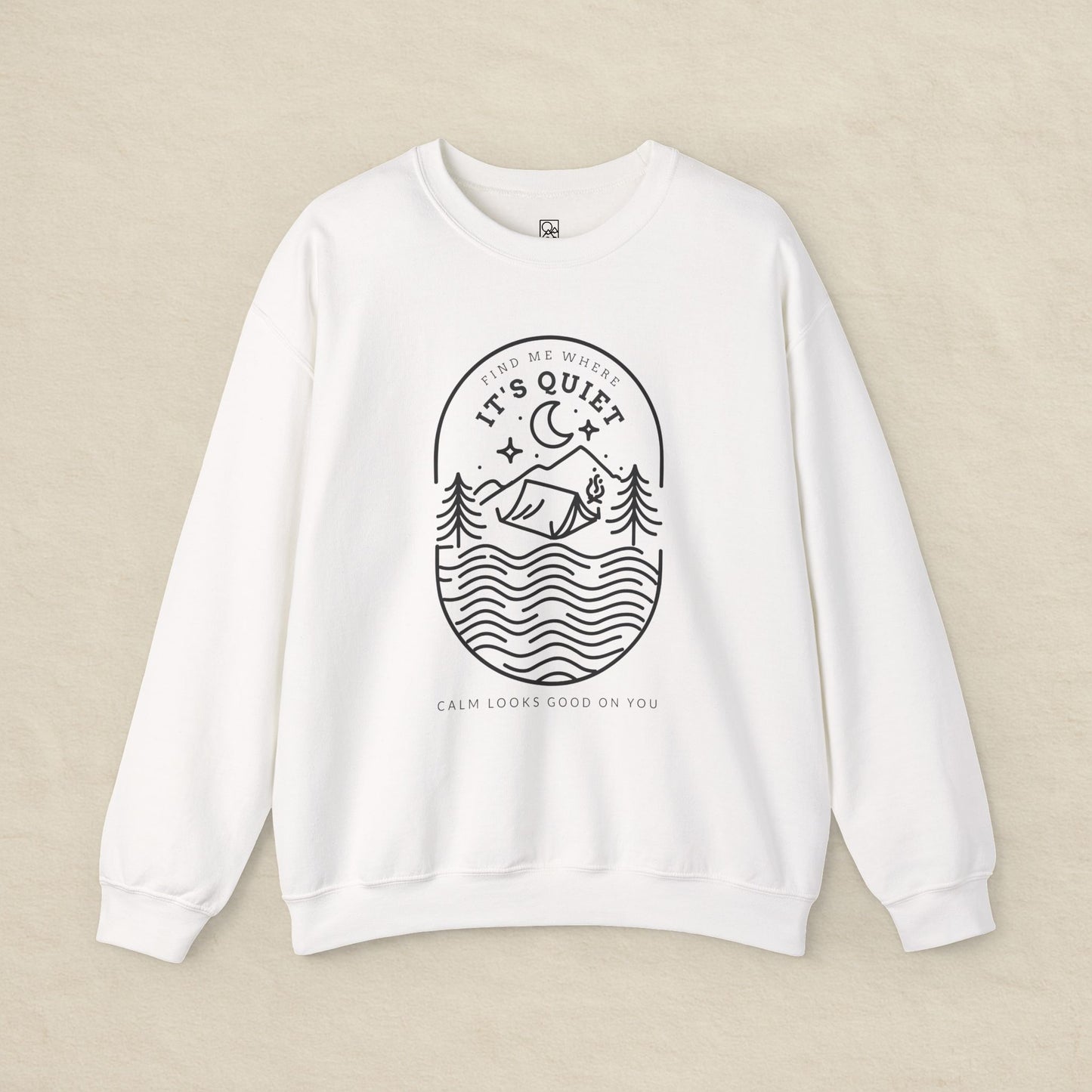 Find Me Where It’s Quiet – Minimal Outdoor Sweatshirt