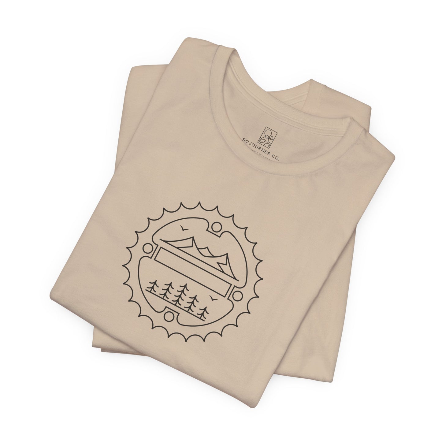 Trail Gear Tee – Minimalist Mountain Bike Emblem