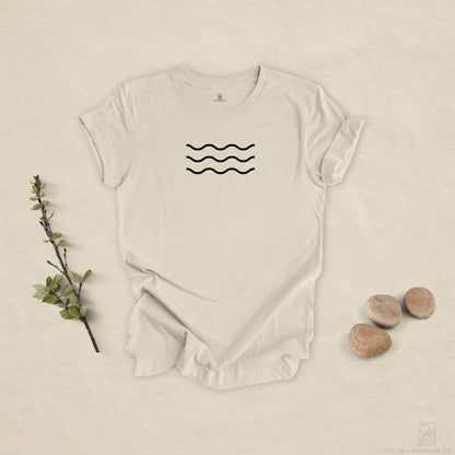 Minimalist Wavy Lines Tee – Unisex T-Shirt