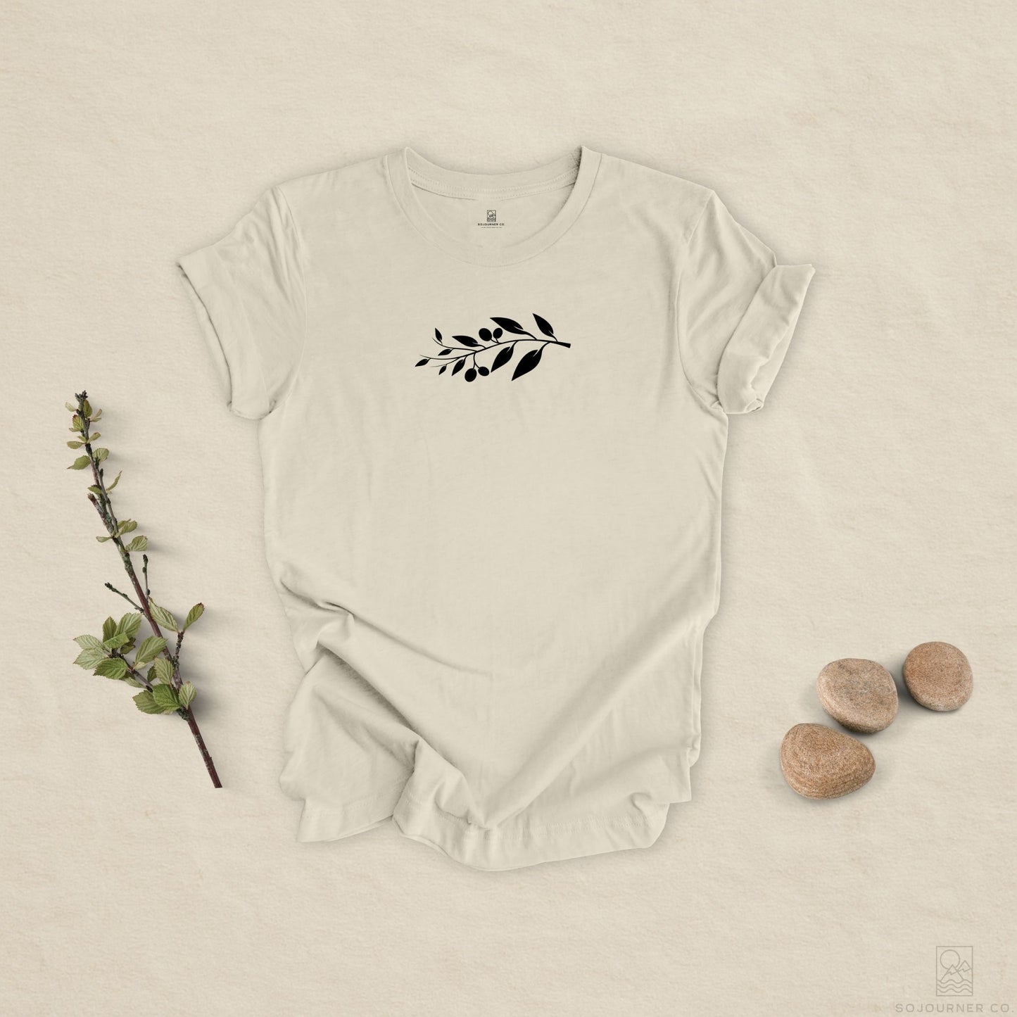 Olive Branch Minimalist Tee