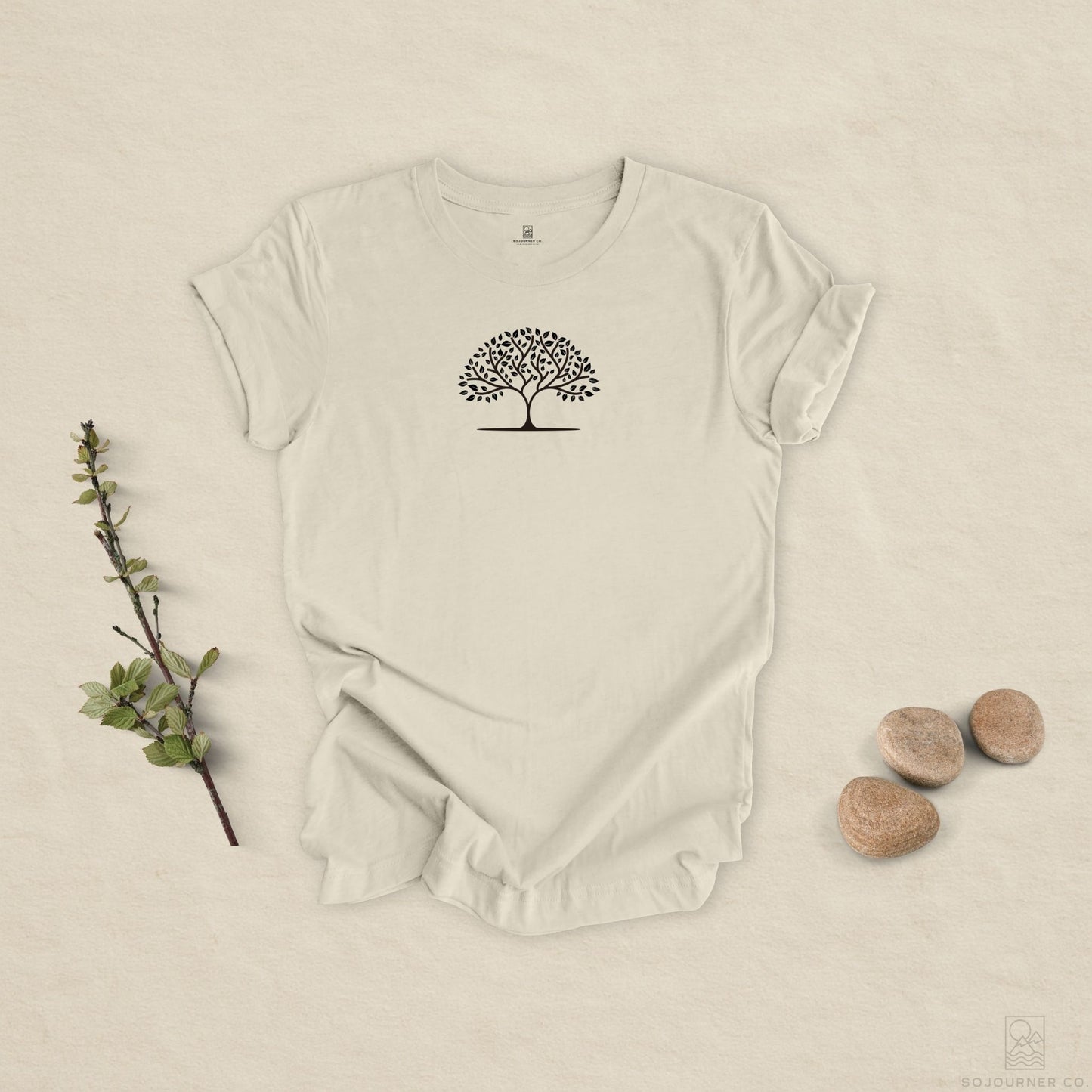 Tree of Calm Tee – Minimalist Nature Design