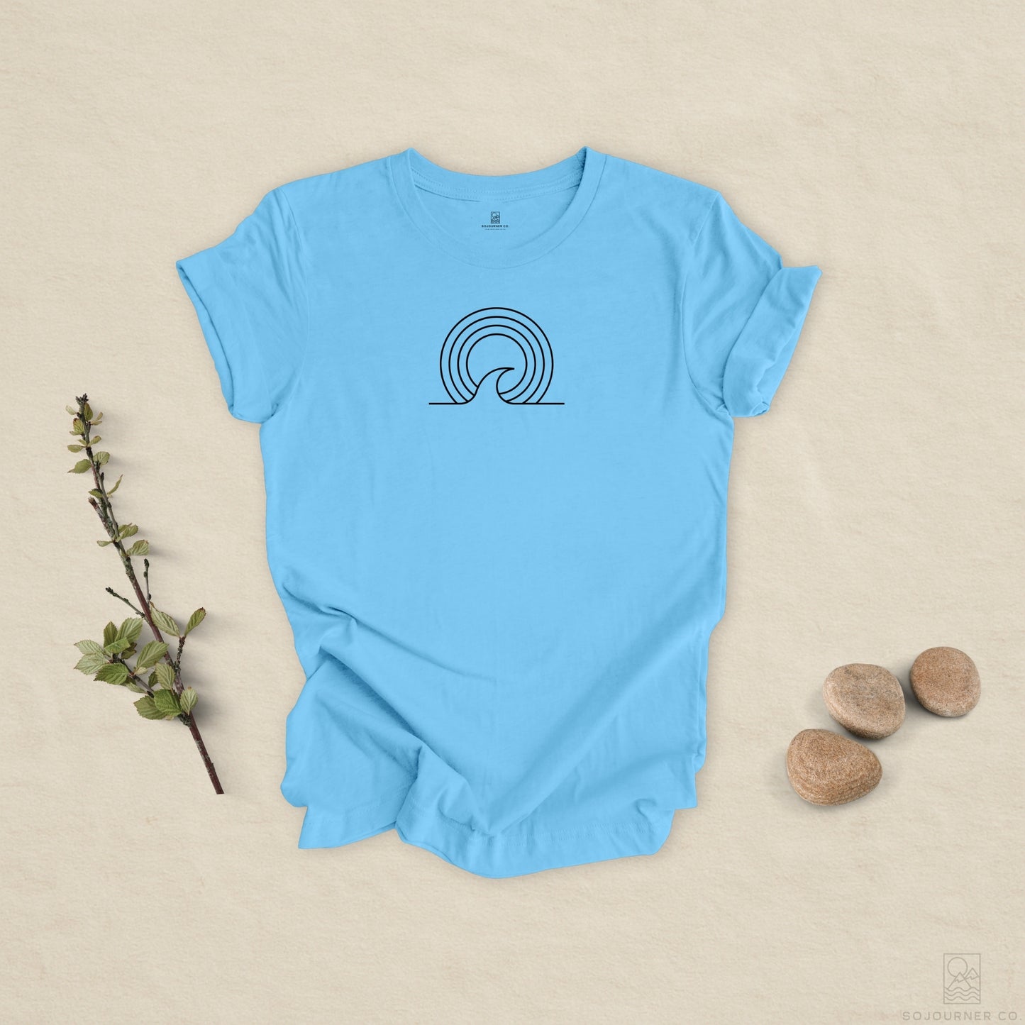 Wave Lines Tee – Minimalist Surf-Inspired Design