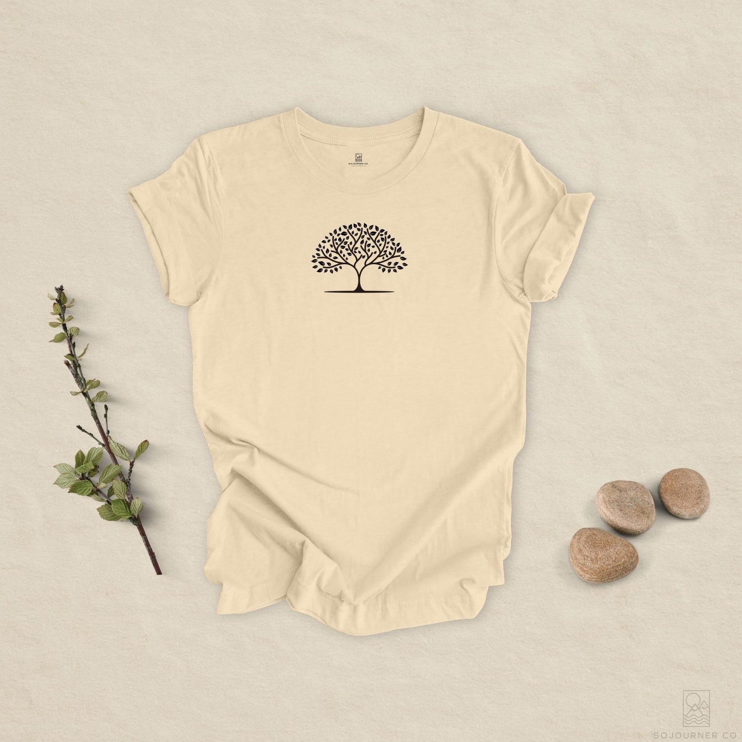 Tree of Calm Tee – Minimalist Nature Design