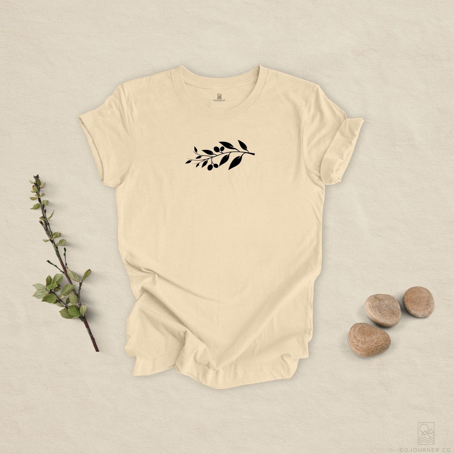 Olive Branch Minimalist Tee