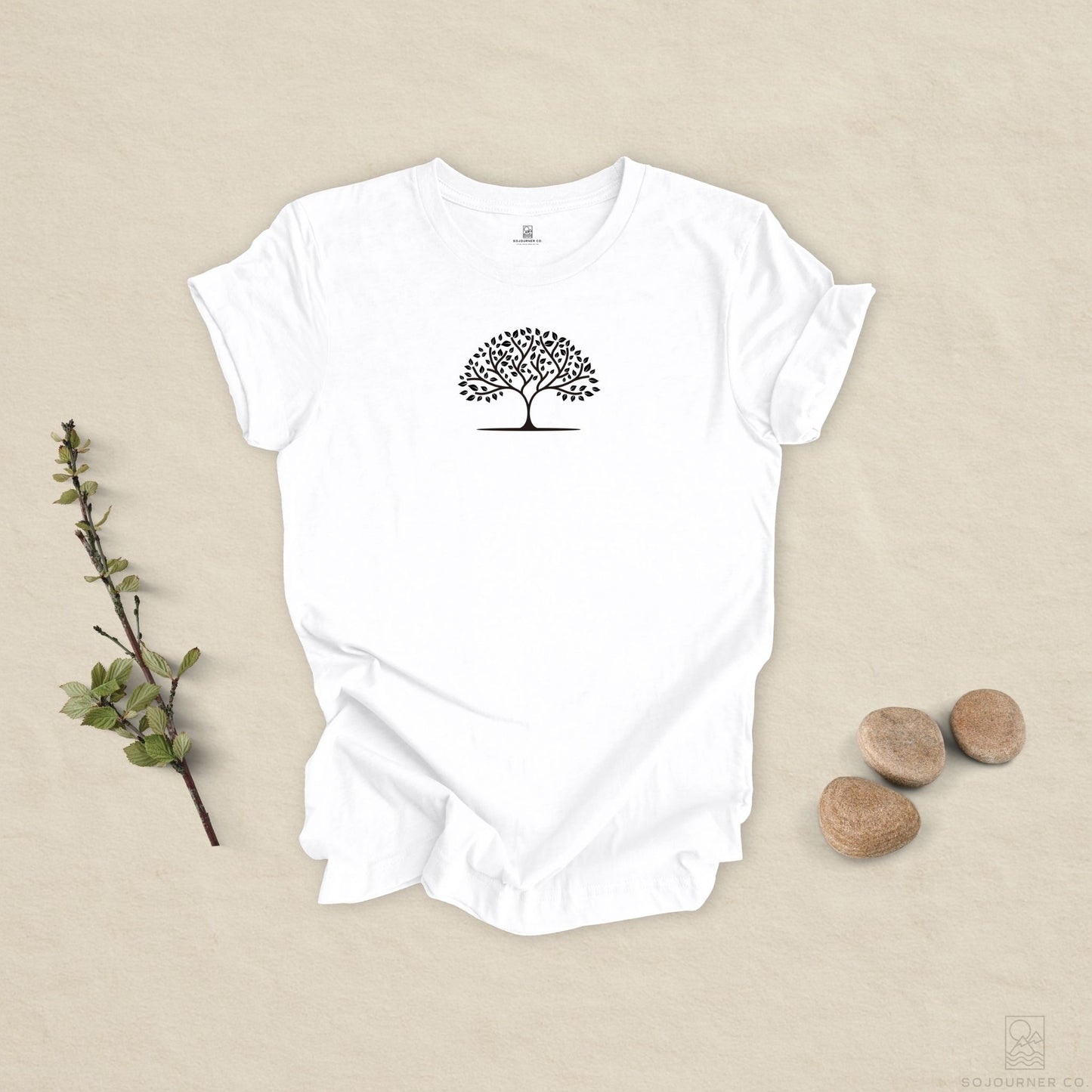 Tree of Calm Tee – Minimalist Nature Design